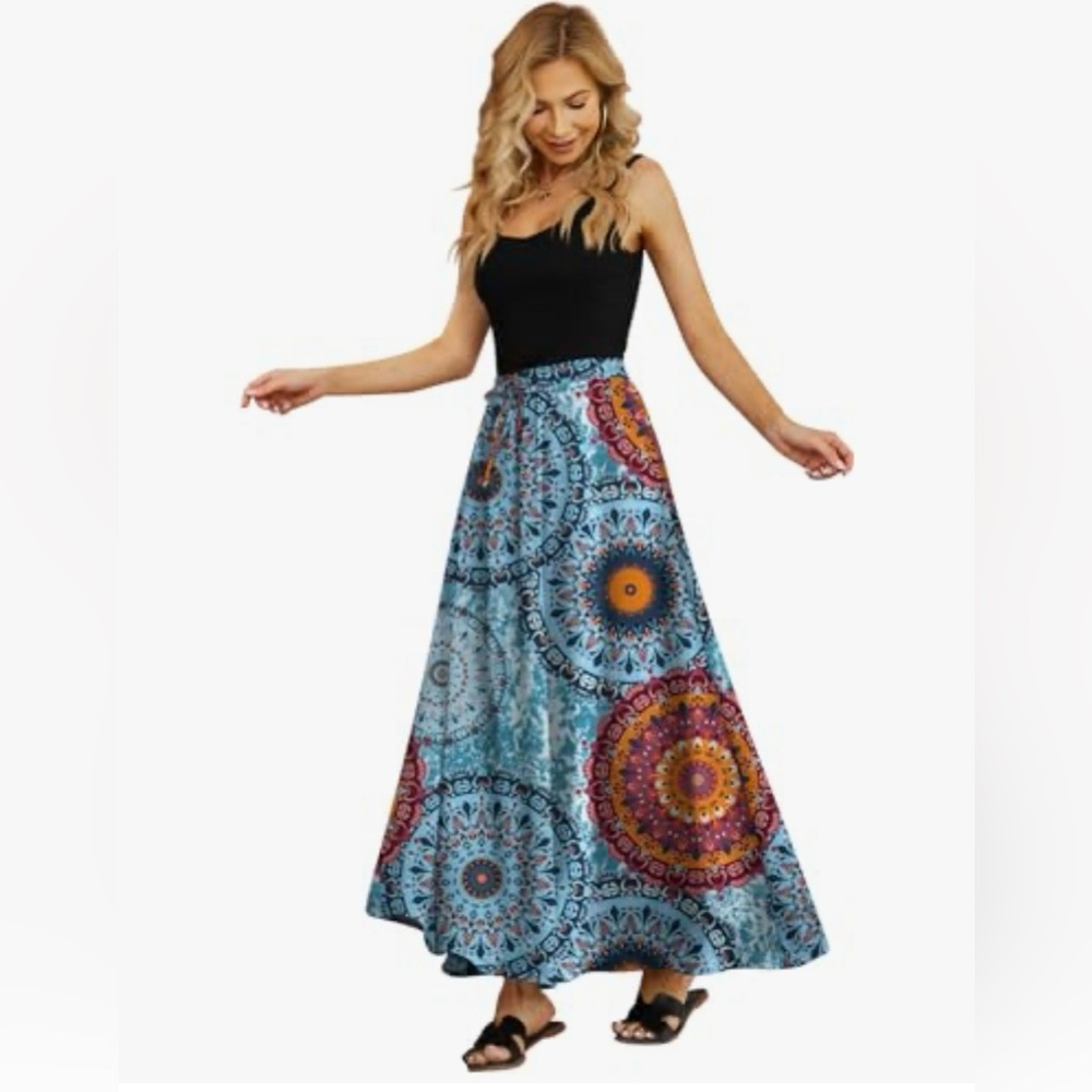 Vibrant Mandala Maxi Skirt